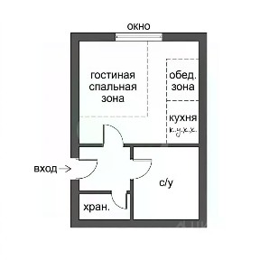 Продается студия, 16,7 м²