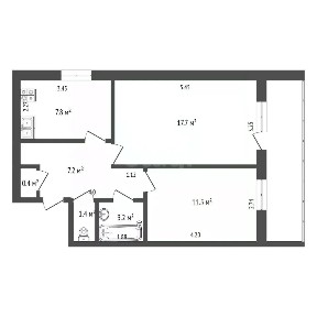 Продается 2-комн. квартира, 49,2 м²