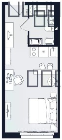 Продается апартаменты-студия, 22,7 м²