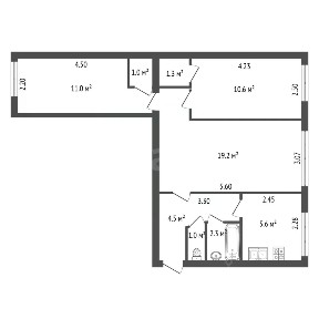 Продается 3-комн. квартира, 56,5 м²