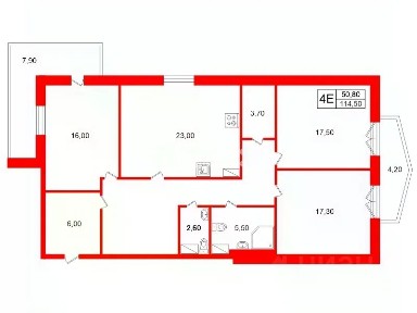 Продается 3-комн. квартира, 114,5 м²