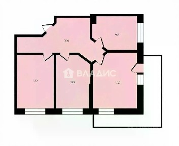 Продается 3-комн. квартира, 72,6 м²