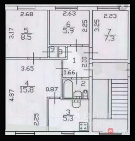 Продается 4-комн. квартира, 48,3 м²