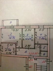 Продается 3-комн. квартира, 57,96 м²