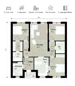 Продается 1-этажный дом, 118 м²