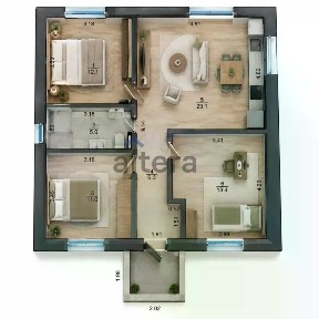 Продается 1-этажный дом, 74,1 м²