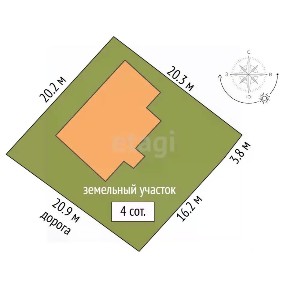 Продается 1-этажный дом, 87,2 м²