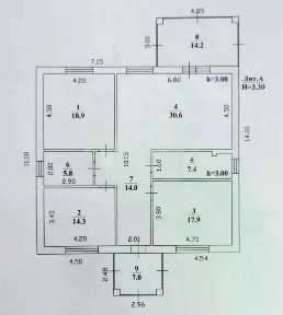 Продается 1-этажный дом, 113,2 м²