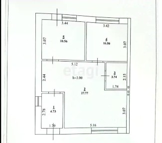 Продается 1-этажный дом, 58,8 м²