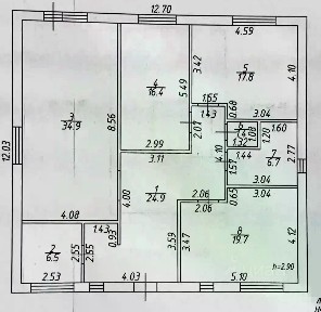 Продается 1-этажный дом, 140,6 м²