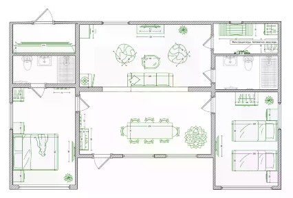 Продается 1-этажный дом, 140 м²