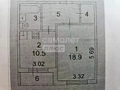 Продается 1-комн. квартира, 38,4 м²