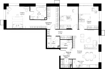 Продается 3-комн. квартира, 111,38 м²