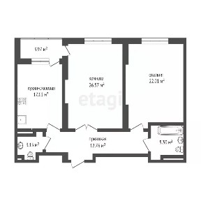 Продается 2-комн. квартира, 90,89 м²