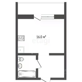 Продается студия, 26,3 м²
