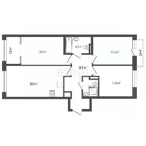 Продается 3-комн. квартира, 79,3 м²