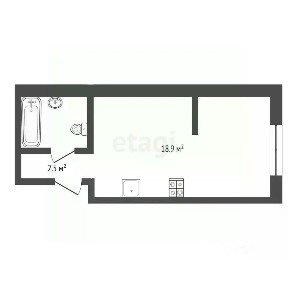 Продается студия, 30,6 м²