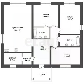 Продается 1-этажный дом, 102 м²