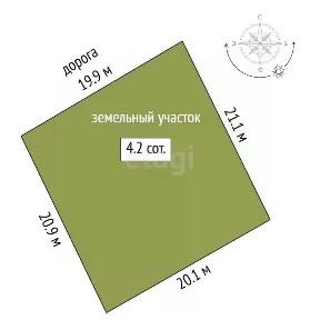 Продается участок, 4,18 сот.