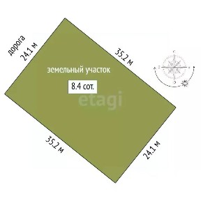 Продается участок, 8,4 сот.