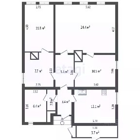 Продается 1-этажный дом, 87,9 м²