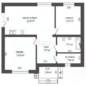 Продается 1-этажный дом, 70 м²
