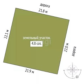 Продается участок, 4,81 сот.