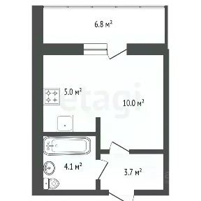 Продается студия, 25,9 м²