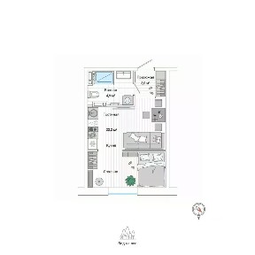 Продается студия, 29,6 м²