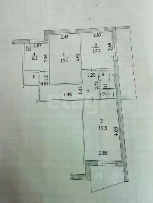 Продается 3-комн. квартира, 62,8 м²