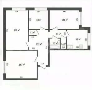 Продается 4-комн. квартира, 83,8 м²