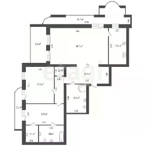 Продается 3-комн. квартира, 155,6 м²