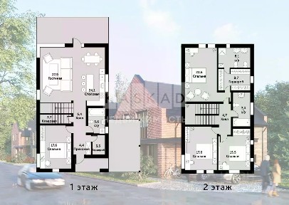 Продается 2-этажный коттедж, 192 м²
