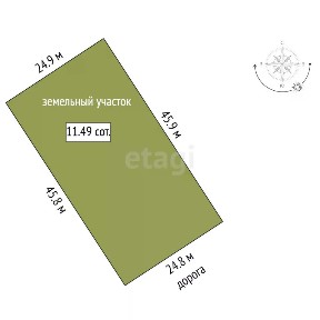Продается участок, 11,4 сот.