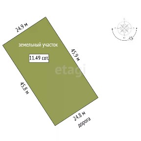 Продается участок, 11,4 сот.