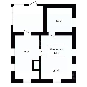 Продается 1-этажный дом, 29,6 м²