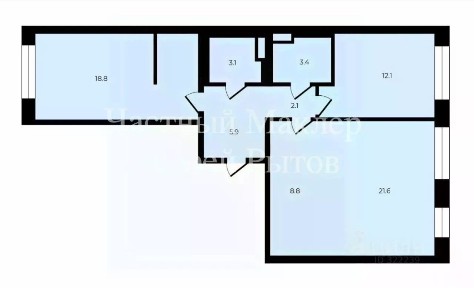 Продается 2-комн. квартира, 75,8 м²