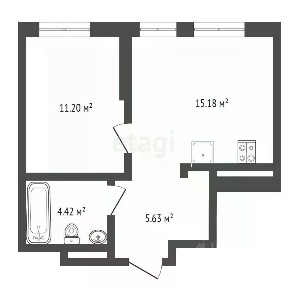 Продается 1-комн. квартира, 36,5 м²