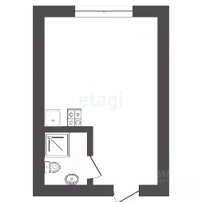 Продается студия, 17,5 м²