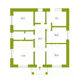 Продается 1-этажный дом, 103,9 м²