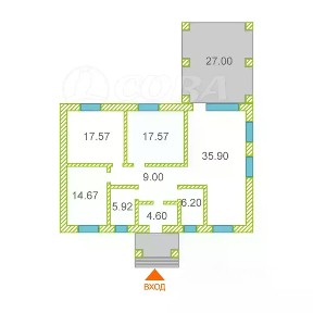 Продается 1-этажный дом, 115 м²