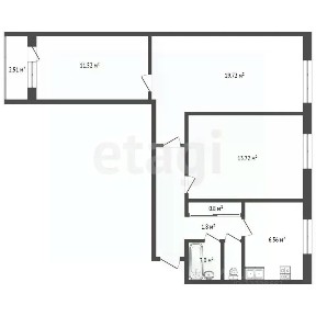 Продается 3-комн. квартира, 63,8 м²