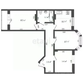Продается 3-комн. квартира, 86,2 м²