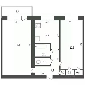 Продается 2-комн. квартира, 44,6 м²