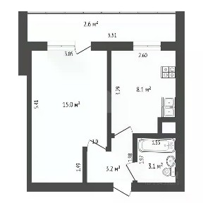 Продается 1-комн. квартира, 34 м²