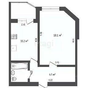 Продается 1-комн. квартира, 37,5 м²