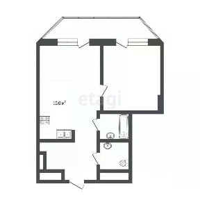 Продается 1-комн. квартира, 46,5 м²