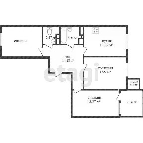 Продается 3-комн. квартира, 93 м²