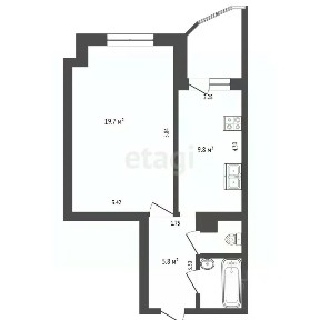 Продается 1-комн. квартира, 39,1 м²