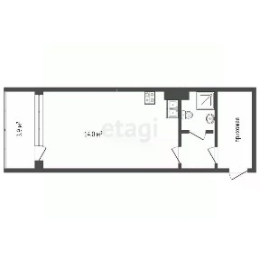 Продается студия, 28,7 м²